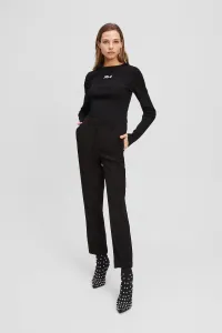 Sveter Karl Lagerfeld Lslv Ribbed Mock Neck Black