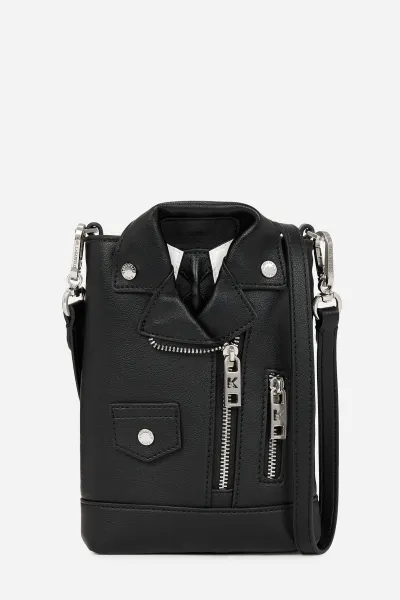 Crossbody Karl Lagerfeld Ikon Crossbody Biker Jacket Black