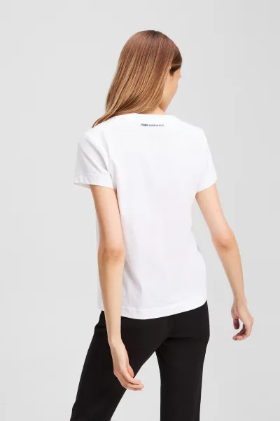 Tričko Karl Lagerfeld Rsg V-Neck T-Shirt White