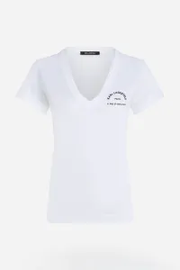 Tričko Karl Lagerfeld Rsg V-Neck T-Shirt White