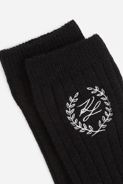 Ponožky Karl Lagerfeld K/Hotel Karl Crest Wool Beige/Black