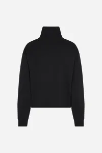 Mikina Karl Lagerfeld Hotel Karl Crest Half Zip Black