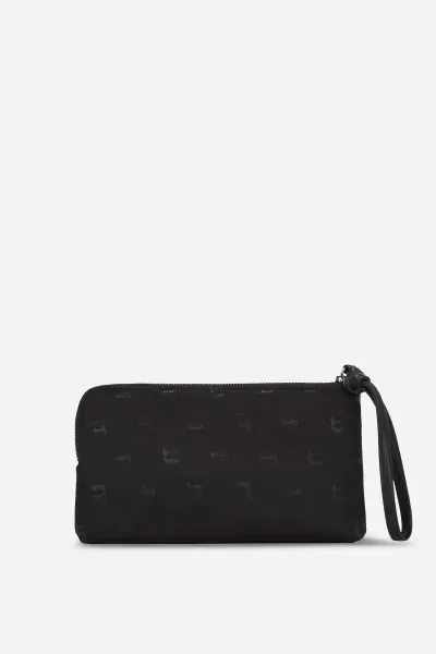 Peňaženka Karl Lagerfeld IKON dámska, čierna farba, A3W32012