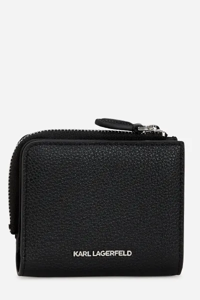 Peňaženka Karl Lagerfeld IKON dámska, čierna farba, A3W32089