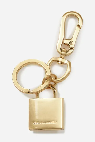 Kľúčenka Karl Lagerfeld K/Autograph Padlock Keychain Gold