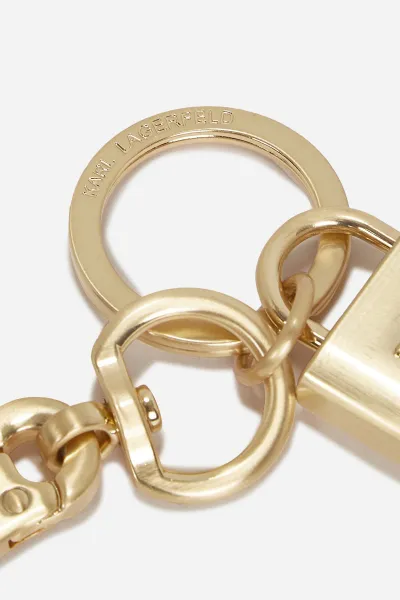 Kľúčenka Karl Lagerfeld K/Autograph Padlock Keychain Gold
