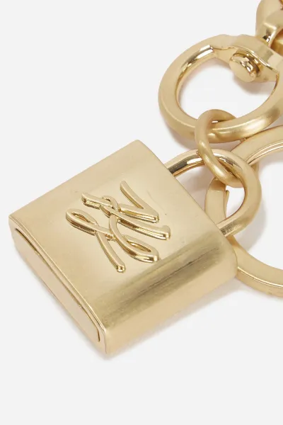 Kľúčenka Karl Lagerfeld K/Autograph Padlock Keychain Gold