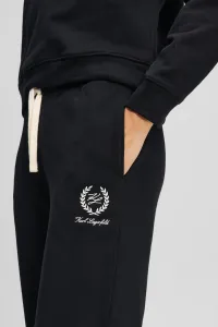 Tepláky Karl Lagerfeld Hotel Karl Crest Straight Leg Black