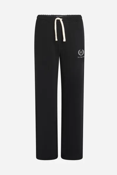 Tepláky Karl Lagerfeld Hotel Karl Crest Straight Leg Black