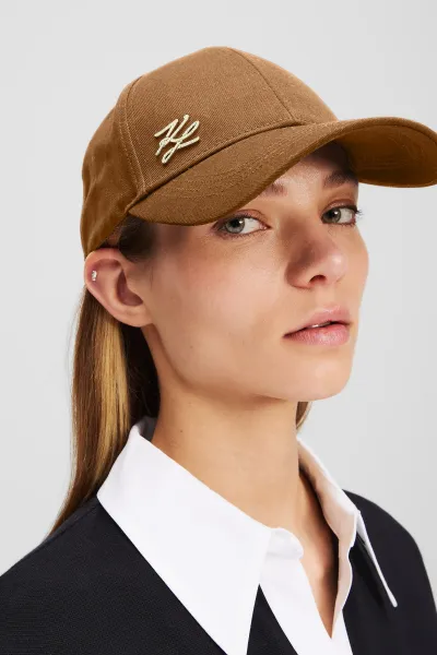 Šiltovka Karl Lagerfeld K/Autograph Pin Cap Caramel