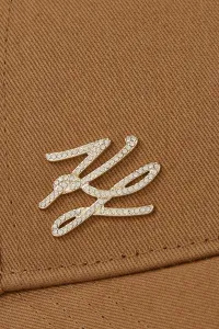Šiltovka Karl Lagerfeld K/Autograph Pin Cap Caramel