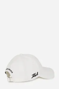 Šiltovka Karl Lagerfeld K/Signature Side Logo Cap Off White