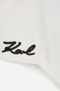 Šiltovka Karl Lagerfeld K/Signature Side Logo Cap Off White