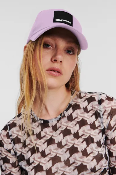 Šiltovka Karl Lagerfeld Jeans Klj Box Logo Cap Lavendula
