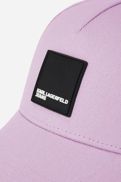 Šiltovka Karl Lagerfeld Jeans Klj Box Logo Cap Lavendula