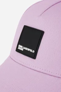 Šiltovka Karl Lagerfeld Jeans Klj Box Logo Cap Lavendula