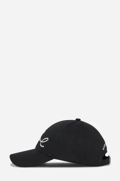 Šiltovka Karl Lagerfeld K/Signature Studs Cap Black
