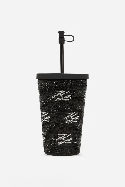 Pohár Karl Lagerfeld K/Autograph To Go Cup Glitter Black
