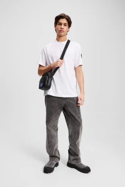 Tričko Karl Lagerfeld Jeans Klj Reg Rubber Patch Tee White