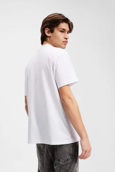 Tričko Karl Lagerfeld Jeans Klj Reg Rubber Patch Tee White