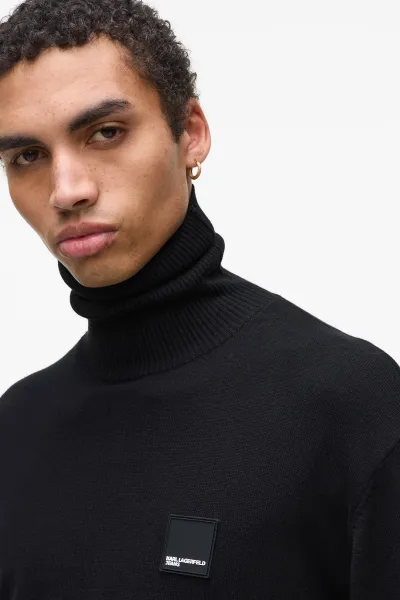 Sveter Karl Lagerfeld Jeans Klj Regular Roll-Neck Sweater Black