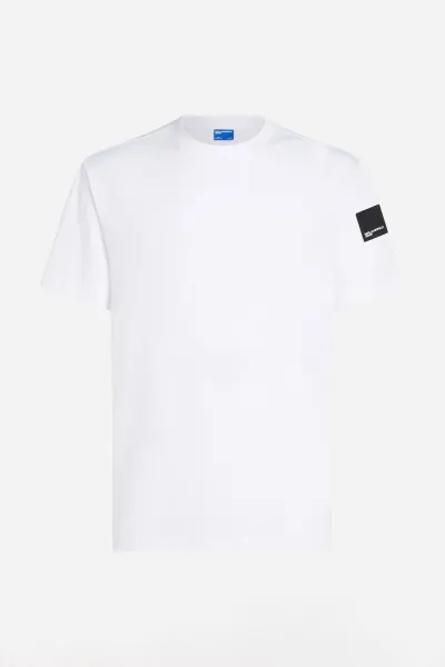 Tričko Karl Lagerfeld Jeans Klj Reg Rubber Patch Tee White
