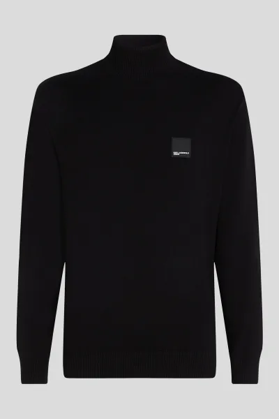 Sveter Karl Lagerfeld Jeans Klj Regular Roll-Neck Sweater Black
