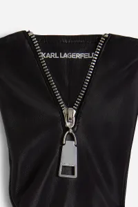 Rukavice Karl Lagerfeld K/Essential Zipper Ff Glove Black