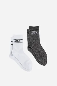 Ponožky Karl Lagerfeld 2-pak K/SIGNATURE biela farba, A3W43002