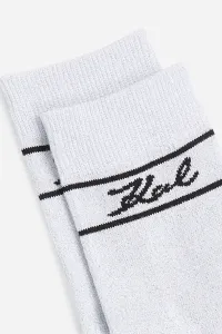 Ponožky Karl Lagerfeld 2-pak K/SIGNATURE biela farba, A3W43002