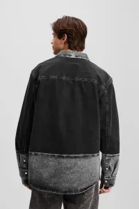 Košeľa Karl Lagerfeld Jeans Klj Ombre Overshirt Washed Black Ombre