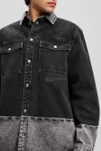 Košeľa Karl Lagerfeld Jeans Klj Ombre Overshirt Washed Black Ombre