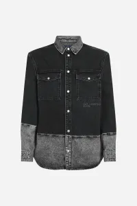 Košeľa Karl Lagerfeld Jeans Klj Ombre Overshirt Washed Black Ombre