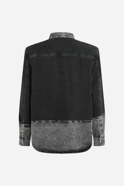 Košeľa Karl Lagerfeld Jeans Klj Ombre Overshirt Washed Black Ombre