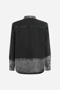 Košeľa Karl Lagerfeld Jeans Klj Ombre Overshirt Washed Black Ombre