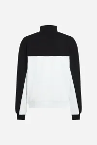 Mikina Karl Lagerfeld Jeans Klj Reg Blocked Half Zip Sweat Black/White