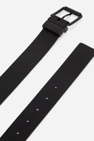 Opasok Karl Lagerfeld Jeans Klj Reversible Debossed Belt Black