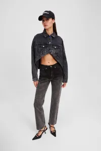Džínsy Karl Lagerfeld Jeans Klj Hr Straight Ombre Denim Washed Black Ombre