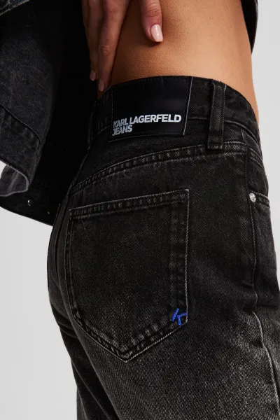 Džínsy Karl Lagerfeld Jeans Klj Hr Straight Ombre Denim Washed Black Ombre
