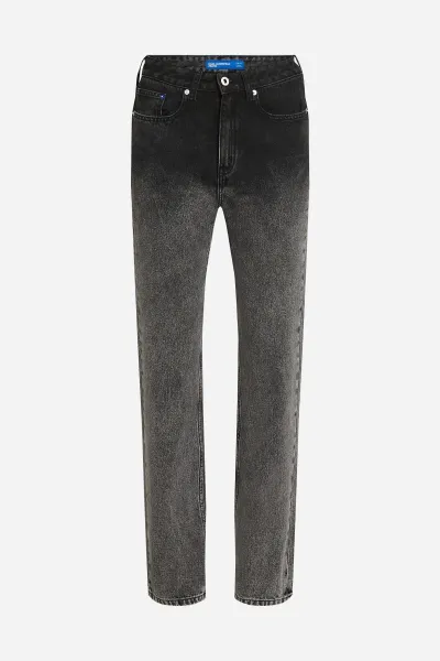 Džínsy Karl Lagerfeld Jeans Klj Hr Straight Ombre Denim Washed Black Ombre