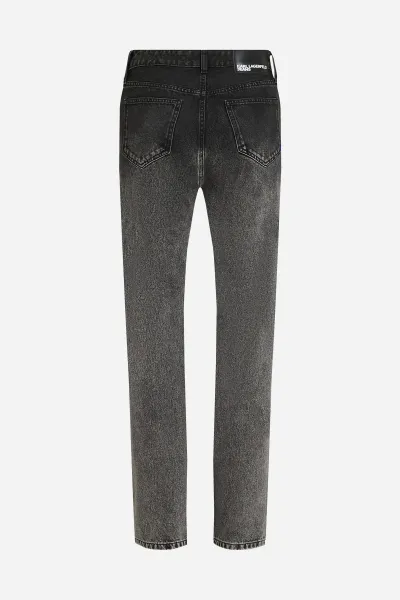 Džínsy Karl Lagerfeld Jeans Klj Hr Straight Ombre Denim Washed Black Ombre