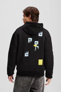 Mikina Karl Lagerfeld Jeans Klj Relax Repeated Karl Hoodie Black
