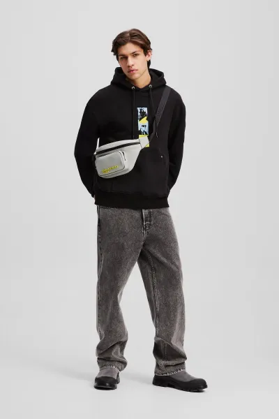 Mikina Karl Lagerfeld Jeans Klj Relax Repeated Karl Hoodie Black