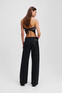 Džínsy Karl Lagerfeld Jeans Klj Mr Relaxed Coated Denim Black Coated