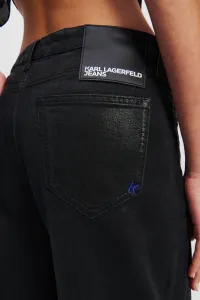 Džínsy Karl Lagerfeld Jeans Klj Mr Relaxed Coated Denim Black Coated