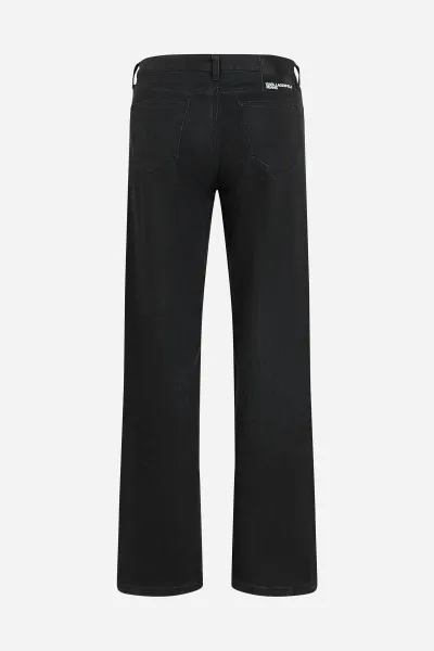 Džínsy Karl Lagerfeld Jeans Klj Mr Relaxed Coated Denim Black Coated