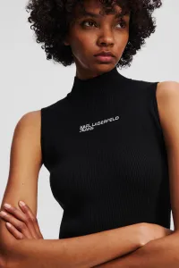 Šaty Karl Lagerfeld Jeans Klj Sless Mock Neck Knit Dress Black