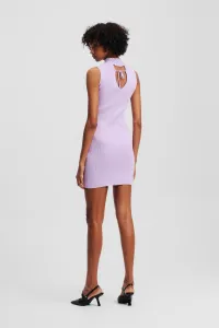 Šaty Karl Lagerfeld Jeans Klj Sless Mock Neck Knit Dress Lavendula