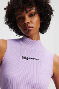 Šaty Karl Lagerfeld Jeans Klj Sless Mock Neck Knit Dress Lavendula