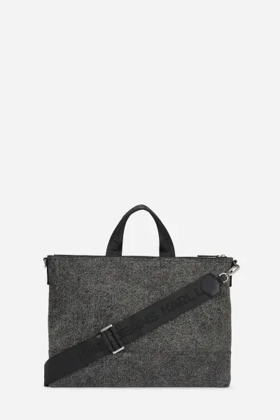 Taška Karl Lagerfeld Jeans Klj Washed Utility Messenger Washed Black